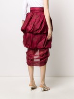 Thumbnail for your product : Romeo Gigli Pre-Owned 1990s Printed Draped Knee-Length Skirt