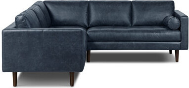 Poly & Bark Napa Corner Sectional in Full-Grain Genuine Italian Leather