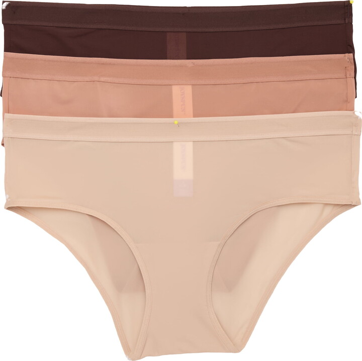 Joyspun Women’s Micro Hipster Panties, 3-Pack, Sizes XS-3XL