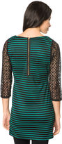 Thumbnail for your product : A Pea in the Pod 3/4 Sleeve Crew Neck Zipper Detail Maternity Tunic