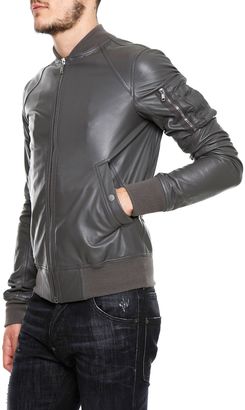 Rick Owens Leather Bomber Jacket