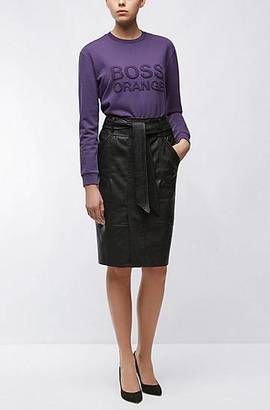 HUGO BOSS Pencil skirt in structured faux leather
