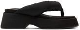 Thumbnail for your product : Ganni Black Retro Thong Platform Sandals