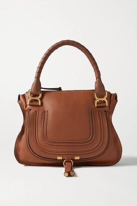 Chloé Marcie Medium Textured-leather Tote - Brown