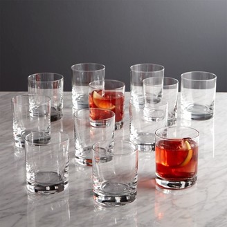 Crate & Barrel Peak Double Old-Fashioned Glasses,Set of 12