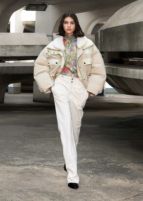 Isabel Marant Dellazia faux-shearling-trimmed jacket - ShopStyle Fur &  Shearling Coats