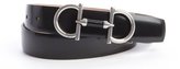 Thumbnail for your product : Ferragamo black leather gancio clasp belt