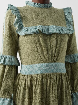D'Ascoli Pema Ruffle-trimmed Cotton-khadi Maxi Dress