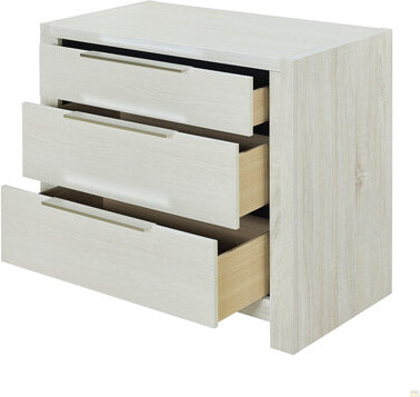 Hokku Designs 1Pc Nightstand With 3X Drawers Wooden Bedroom Furniture Storage Bedside Cabinet