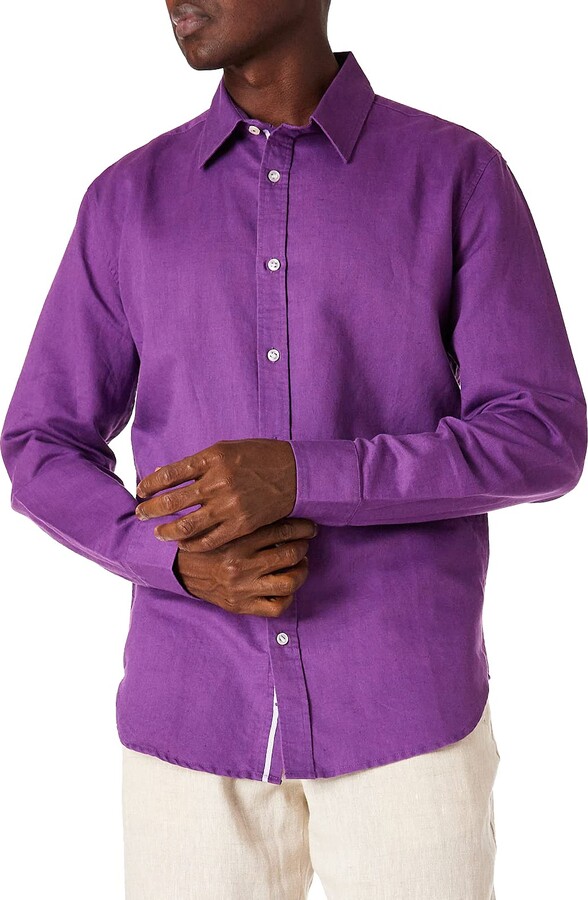 Isle Bay Linens Men's Short Sleeve Standard-Fit 100% Cotton Casual Shirt 