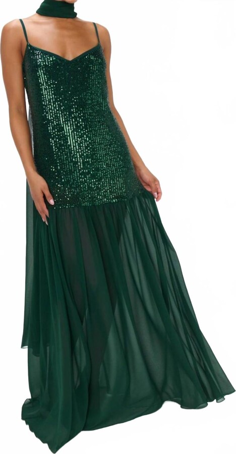 Show Me Your Mumu Dalia Maxi Dress In Green