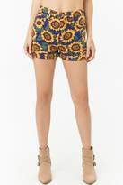 Thumbnail for your product : Forever 21 Sunflower Print Cuffed Shorts