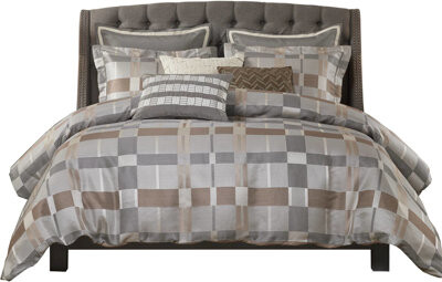 TUOXIN Duvet Style Comforter Of 8 Pieces In Multi - Color Geometric Pattern Luxury Bedding With Decorative Pillows Overfilled For Comfort Pcs Design Trans