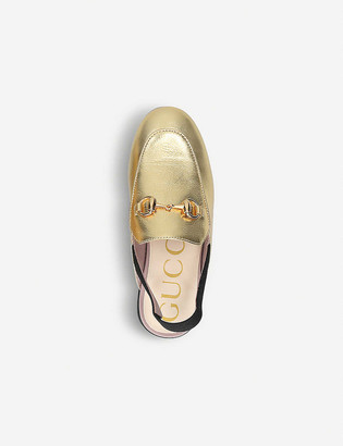 Gucci Princetown metallic leather slingback loafers 4-8 years - ShopStyle  Girls' Shoes
