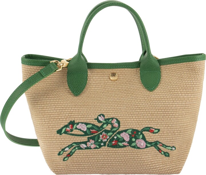 Longchamp Pouch with handle Le Pliage Green - ShopStyle Shoulder Bags
