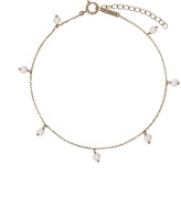 Thumbnail for your product : Mizuki 14kt Gold Pearl Anklet Bracelet