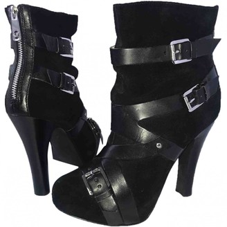 michael kors black suede ankle boots