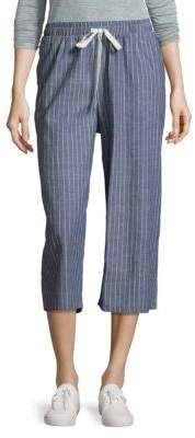 Lucca Couture Striped Cotton Cropped Pants