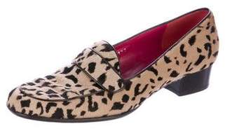 Ungaro Ponyhair Leopard Print Loafers