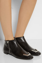 Thumbnail for your product : Kenzo Embellished lizard-effect leather ankle boots