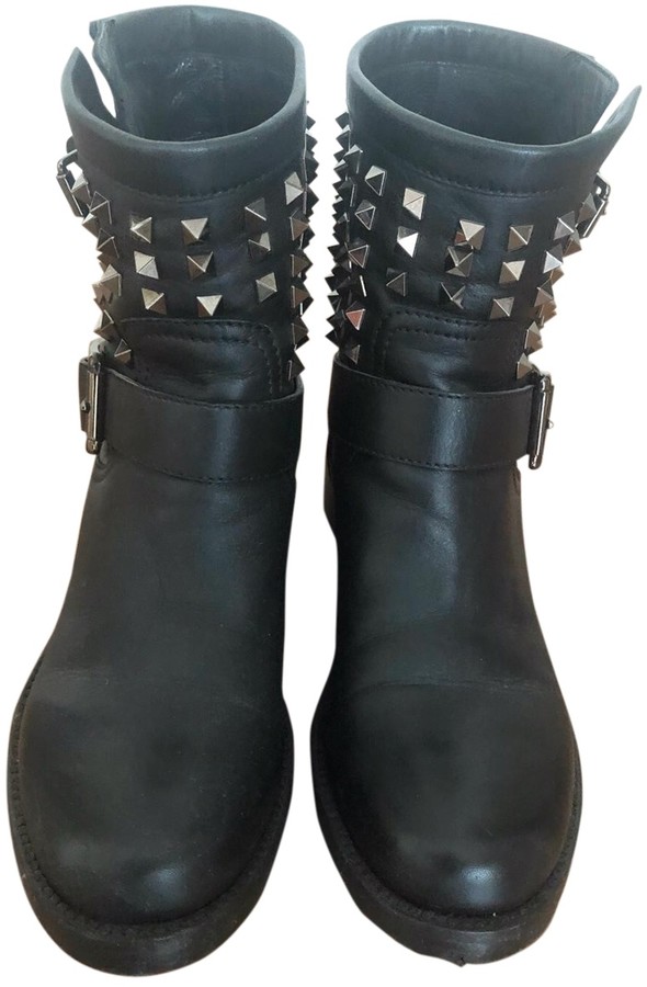 valentino garavani leather ankle boots