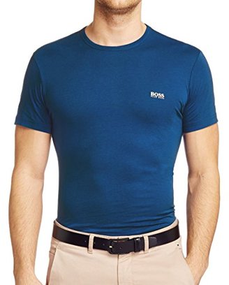 HUGO BOSS Mens Short Sleeve Tee Crewneck T-shirt - Blue (XXL)