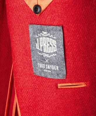 J.Press x Todd Snyder Harris Tweed Suit Jacket in Orange