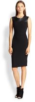 Thumbnail for your product : Burberry Millie Leather & Silk Shift Dress