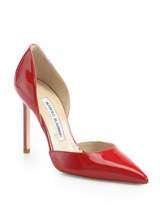 Thumbnail for your product : Manolo Blahnik Tayler 105 Patent Leather d'Orsay Pumps