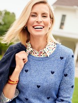 Thumbnail for your product : Talbots Embroidered Hearts Crewneck Sweater
