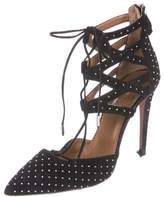 Thumbnail for your product : Aquazzura Suede Studded Pumps
