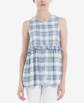 Thumbnail for your product : Max Studio London Ruffled Plaid Top, Created for Macy's