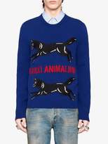 Thumbnail for your product : Gucci Embroidered knitted sweater