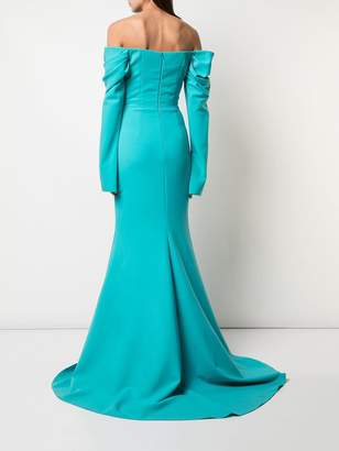 Christian Siriano off-the-shoulder gown