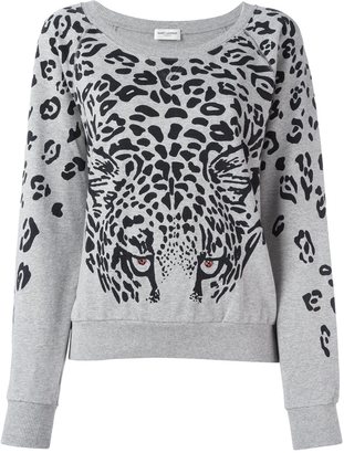 Saint Laurent leopard print sweatshirt