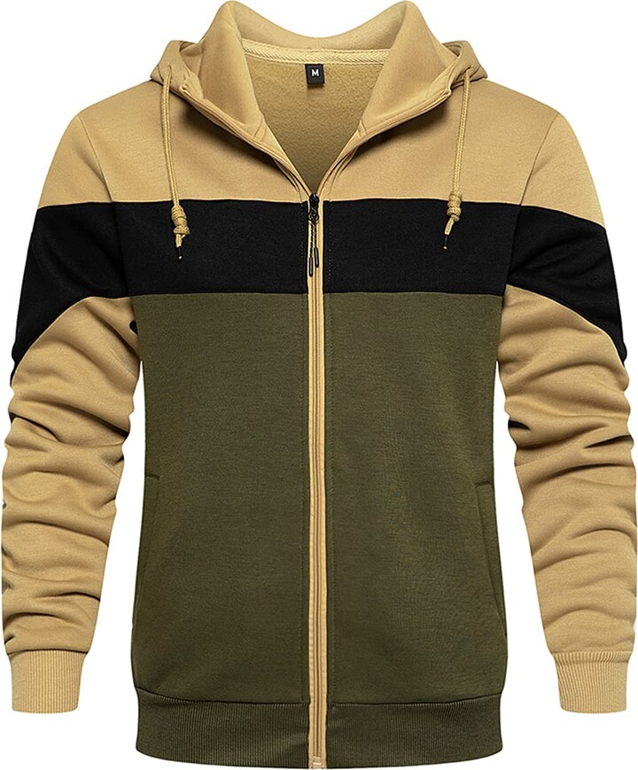 LBL Leading the Better Life LBL Men's Fleece Zipup Hoodie Sweatshirts Army green L ShopStyle