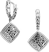Thumbnail for your product : John Hardy Classic Chain Silver Diamond Pavé Square Drop Earrings
