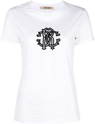 Roberto Cavalli logo patch T-shirt