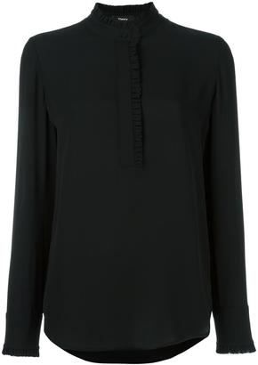 Theory ruffled placket blouse - women - Silk - L