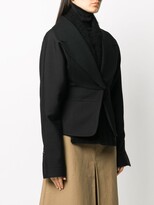 Thumbnail for your product : Gianfranco Ferré Pre-Owned 2000s Layered Scarf Slim-Fit Jacket
