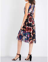 Thumbnail for your product : Whistles Sunflower-print crepe dress