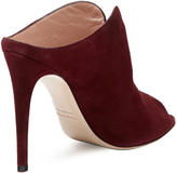 Thumbnail for your product : Miu Miu Zip Front Suede Peep Toe Mule