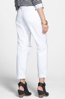 Thumbnail for your product : SP BLACK Shredded Boyfriend Jeans (White) (Juniors)