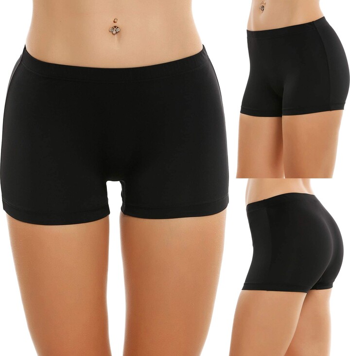 Ekouaer Boyshort Panties Women's Soft Underwear Briefs Invisible Hipster 3 Pack Seamless Boxer