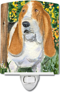 Basset Hound Ceramic Night Light