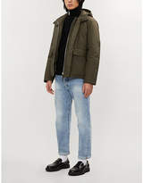 Thumbnail for your product : Sandro Padded cotton shell-down hooded jacket