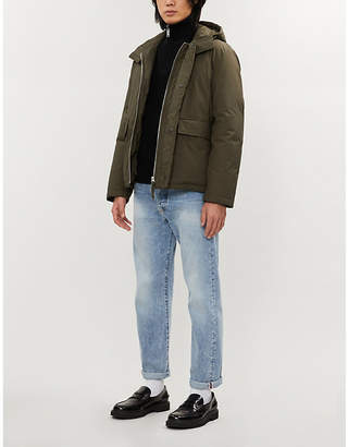 Sandro Padded cotton shell-down hooded jacket