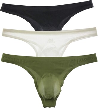 Yoobng Men's G-string Thong Seamless Mini Underwear Bulge Pouch Low ...