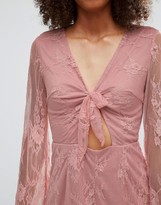Thumbnail for your product : Glamorous Lace Romper With Bell Sleeves