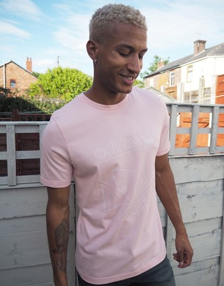 mens pink adidas originals t shirt
